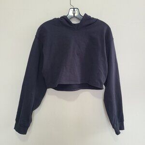 Lululemon All Yours Cropped Hoodie Cotton Terry Gray